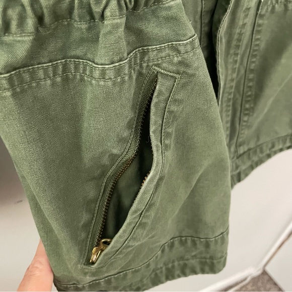 J. Crew Army Green Full Zip and Snap Closure Utility Jacket with Pockets Size M - Picture 11 of 14